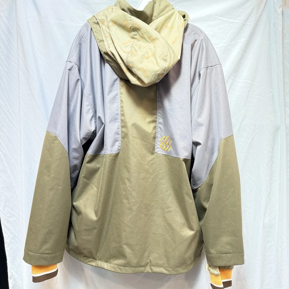 Special Blend BlendTech 10K Snowboard Jacket Men's L Olive Green Ski Snow Hooded